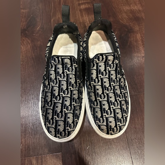 CHRISTIAN DIOR Velvet Oblique Solar Womens Slip On Sneakers, Size 39,  Deep Blue - Picture 2 of 7